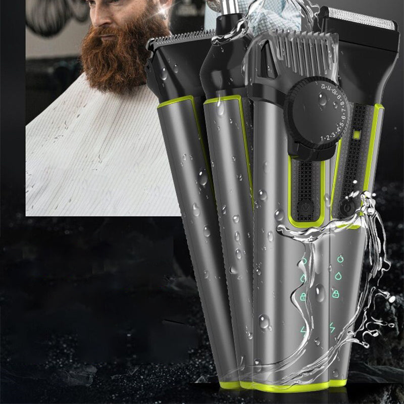 💈 49% OFF NOW! ✂️ 4-in-1 Hair Clipper Set – Interchangeable Heads, 1-12mm Dial, 90-Min Runtime & IPX5 – All-in-One Grooming 🪒