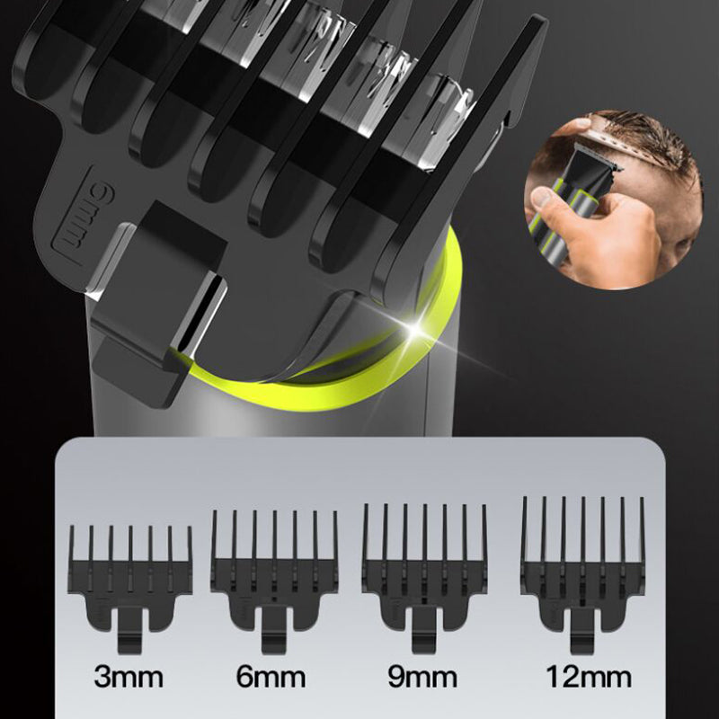 💈 49% OFF NOW! ✂️ 4-in-1 Hair Clipper Set – Interchangeable Heads, 1-12mm Dial, 90-Min Runtime & IPX5 – All-in-One Grooming 🪒