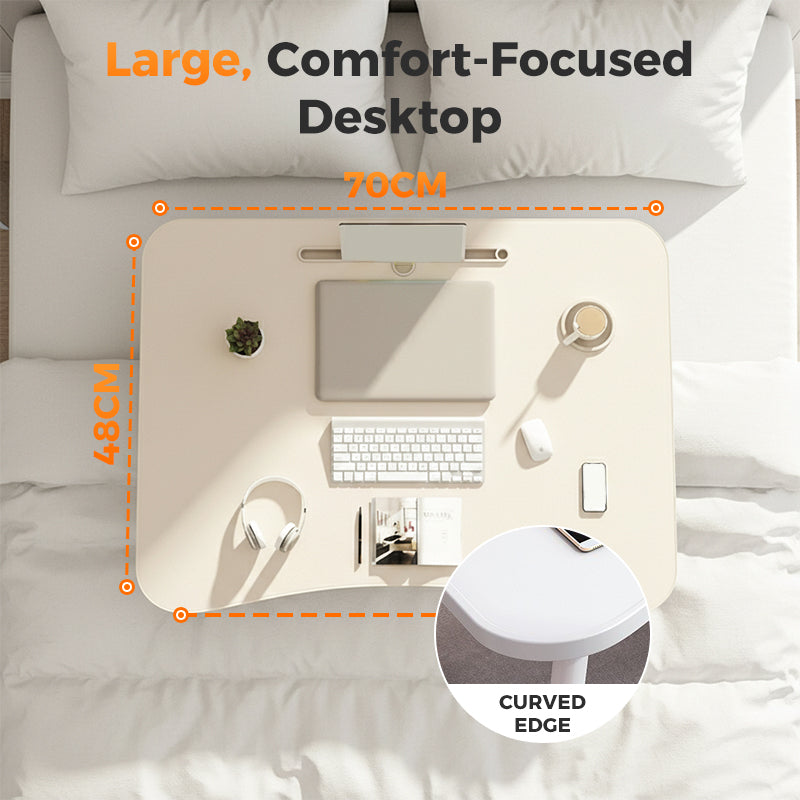 💻 49% OFF! 🛏️ Foldable Laptop Table – Cup holder, sturdy & lap-friendly ✨