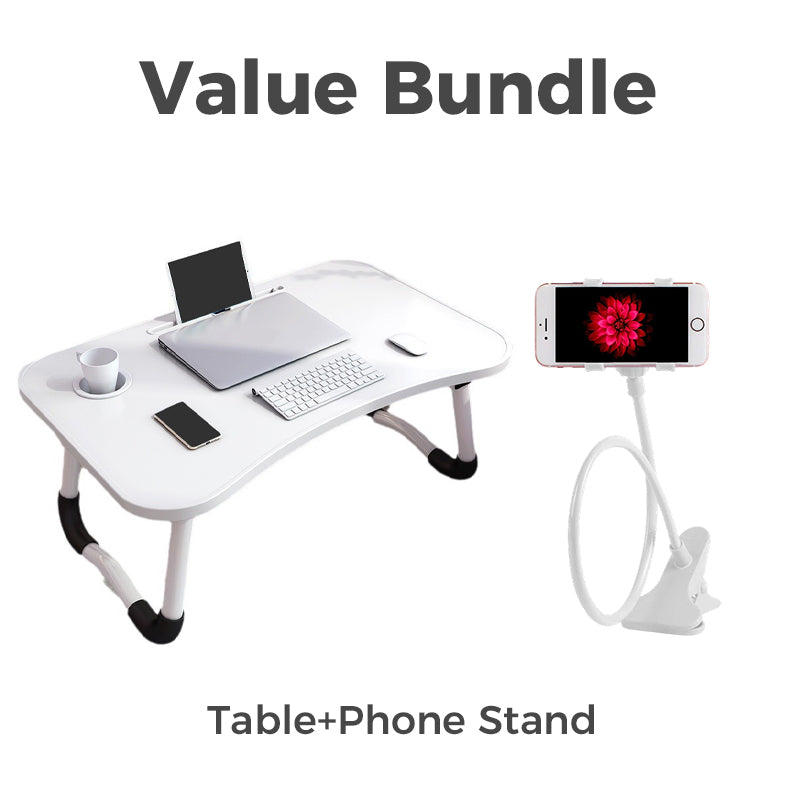 💻 49% OFF! 🛏️ Foldable Laptop Table – Cup holder, sturdy & lap-friendly ✨