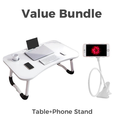 💻 49% OFF! 🛏️ Foldable Laptop Table – Cup holder, sturdy & lap-friendly ✨