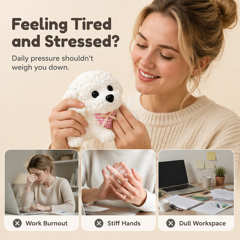 📢📢49% OFF !!⏰Cute Squishy Teddy Dog Stress Relief Toy