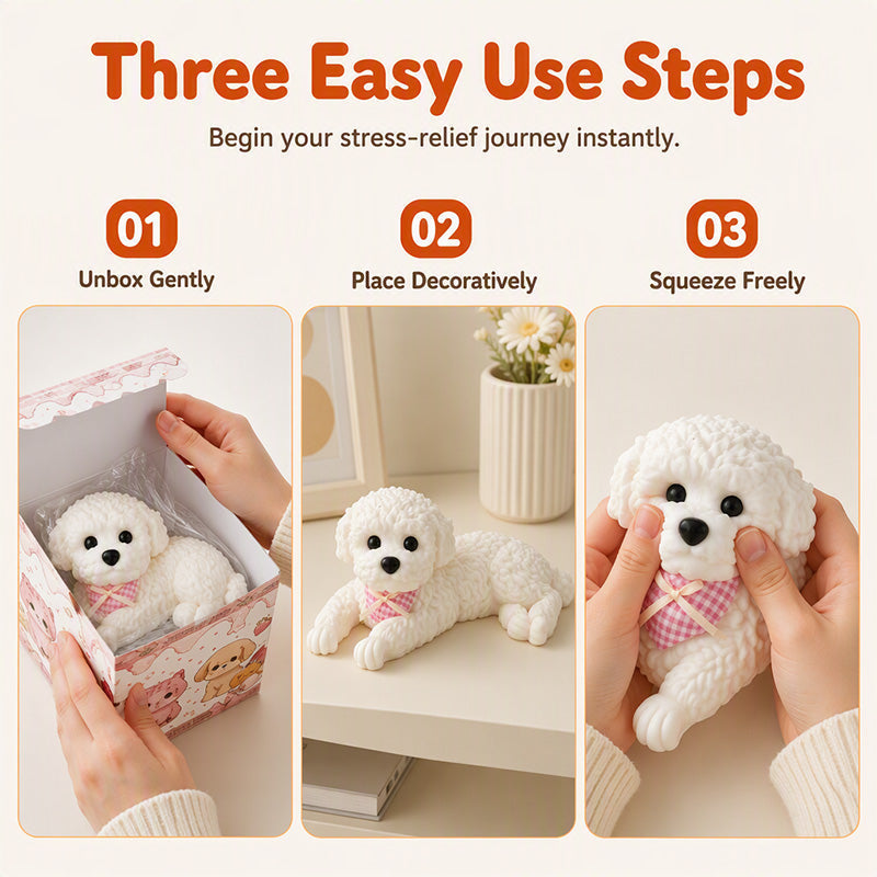 📢📢49% OFF !!⏰Cute Squishy Teddy Dog Stress Relief Toy