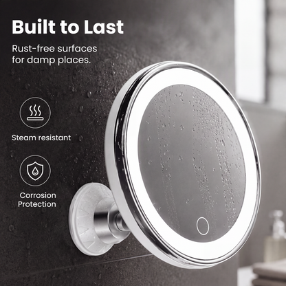 ⏳🔥LIMITED-TIME 49% OFF! ⏰10x Magnifying Makeup Mirror with LED Light and Suction Cup