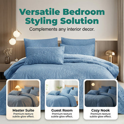 🛏️ Solid Color 100% Cotton Bedding 4-Piece Set