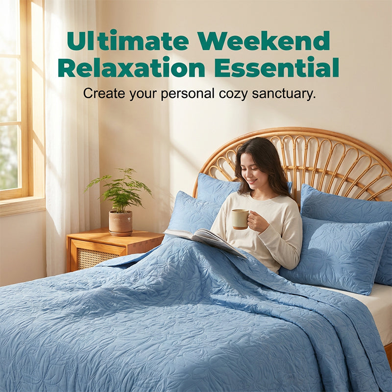 🛏️ Solid Color 100% Cotton Bedding 4-Piece Set