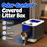 🏆LAST DAY 49% OFF🐱Odor-Control Covered Litter Box🐈
