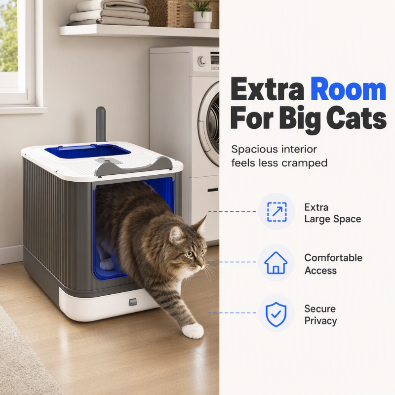🏆LAST DAY 49% OFF🐱Odor-Control Covered Litter Box🐈
