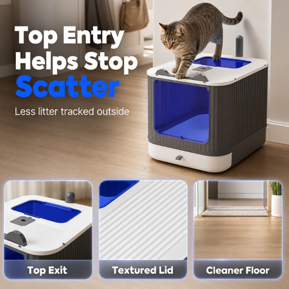 🏆LAST DAY 49% OFF🐱Odor-Control Covered Litter Box🐈
