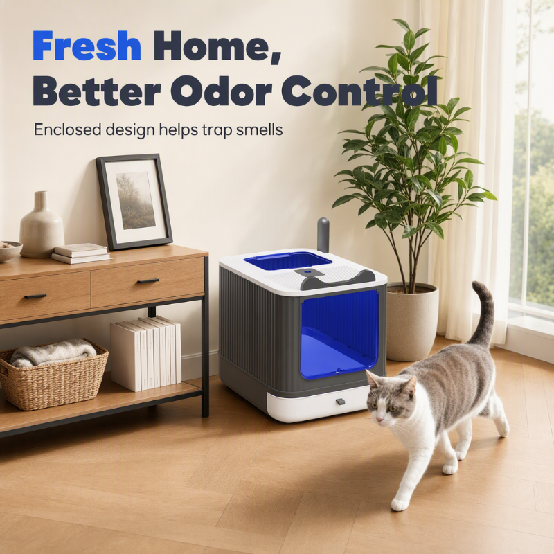 🏆LAST DAY 49% OFF🐱Odor-Control Covered Litter Box🐈