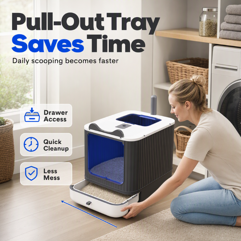 🏆LAST DAY 49% OFF🐱Odor-Control Covered Litter Box🐈