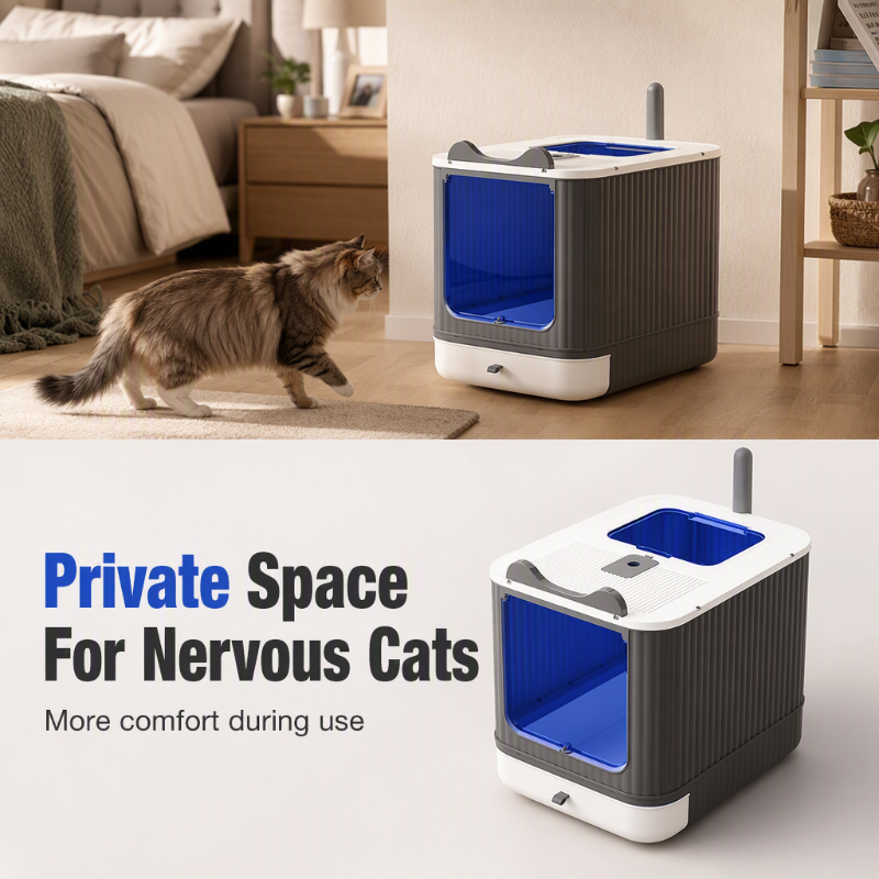 🏆LAST DAY 49% OFF🐱Odor-Control Covered Litter Box🐈
