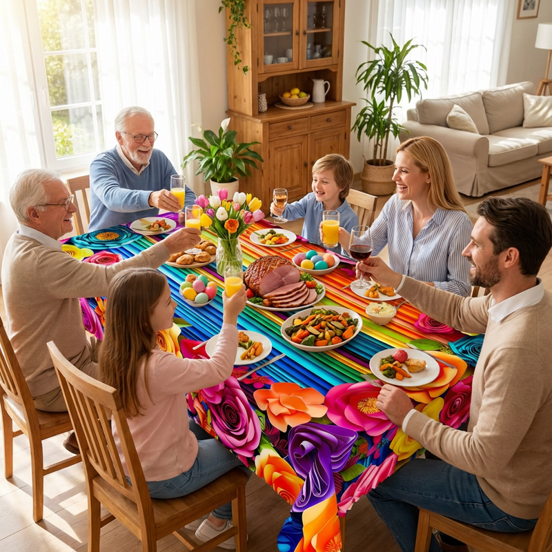 🌸 LIMITED TIME 49% OFF! 🍽️ Waterproof Floral Print Tablecloth for Dining & Parties – Stain-Resistant, HD Printing & Durable Polyester – Elegant & Easy Care ✨