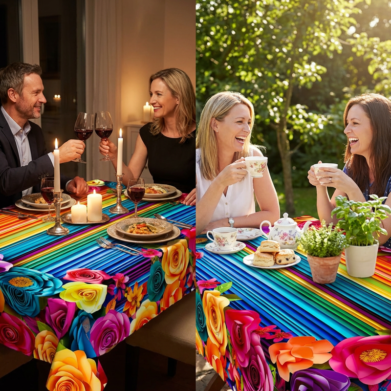 🌸 LIMITED TIME 49% OFF! 🍽️ Waterproof Floral Print Tablecloth for Dining & Parties – Stain-Resistant, HD Printing & Durable Polyester – Elegant & Easy Care ✨