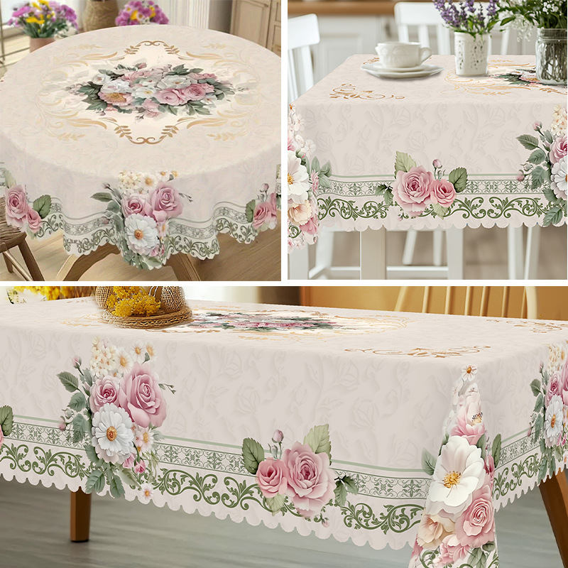 🌸 LIMITED TIME 49% OFF! 🍽️ Waterproof Floral Print Tablecloth for Dining & Parties – Stain-Resistant, HD Printing & Durable Polyester – Elegant & Easy Care ✨