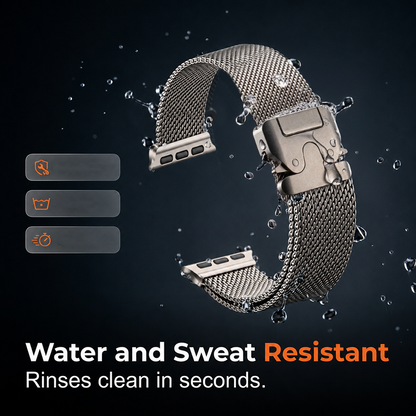 ⌚ 49% OFF NOW! 🛡️ Stainless Steel Mesh Watch Band – Breathable, Flexible Fit & Secure Clasp – Upgrade Your Smartwatch 🖤