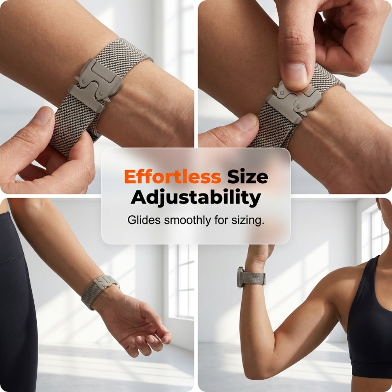⌚ 49% OFF NOW! 🛡️ Stainless Steel Mesh Watch Band – Breathable, Flexible Fit & Secure Clasp – Upgrade Your Smartwatch 🖤