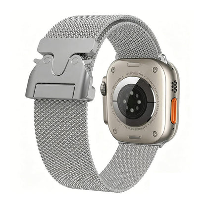 ⌚ 49% OFF NOW! 🛡️ Stainless Steel Mesh Watch Band – Breathable, Flexible Fit & Secure Clasp – Upgrade Your Smartwatch 🖤