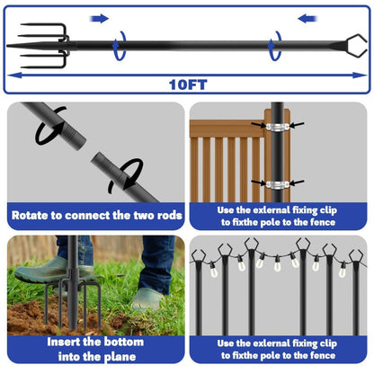 Outdoor String Light Pole