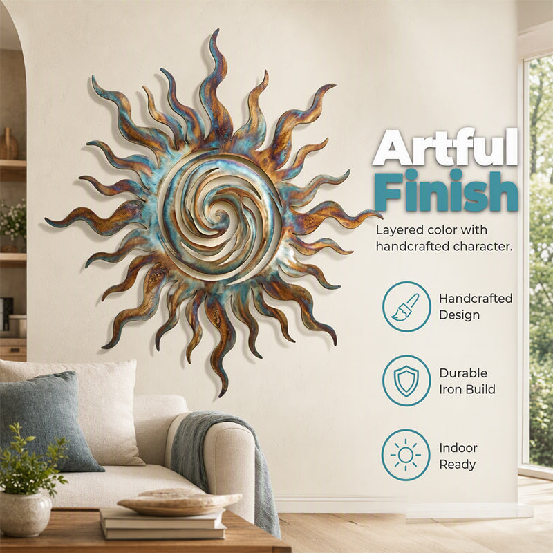 ☀️ Save 49%! 🖼️ Metal Sun Wall Art – Silhouette design, rustic & decorative ✨