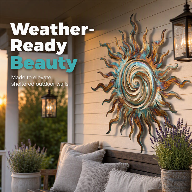 ☀️ Save 49%! 🖼️ Metal Sun Wall Art – Silhouette design, rustic & decorative ✨