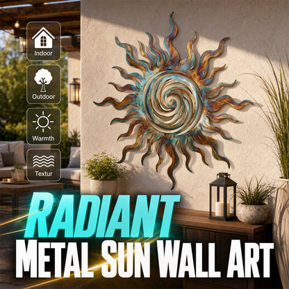 ☀️ Save 49%! 🖼️ Metal Sun Wall Art – Silhouette design, rustic & decorative ✨