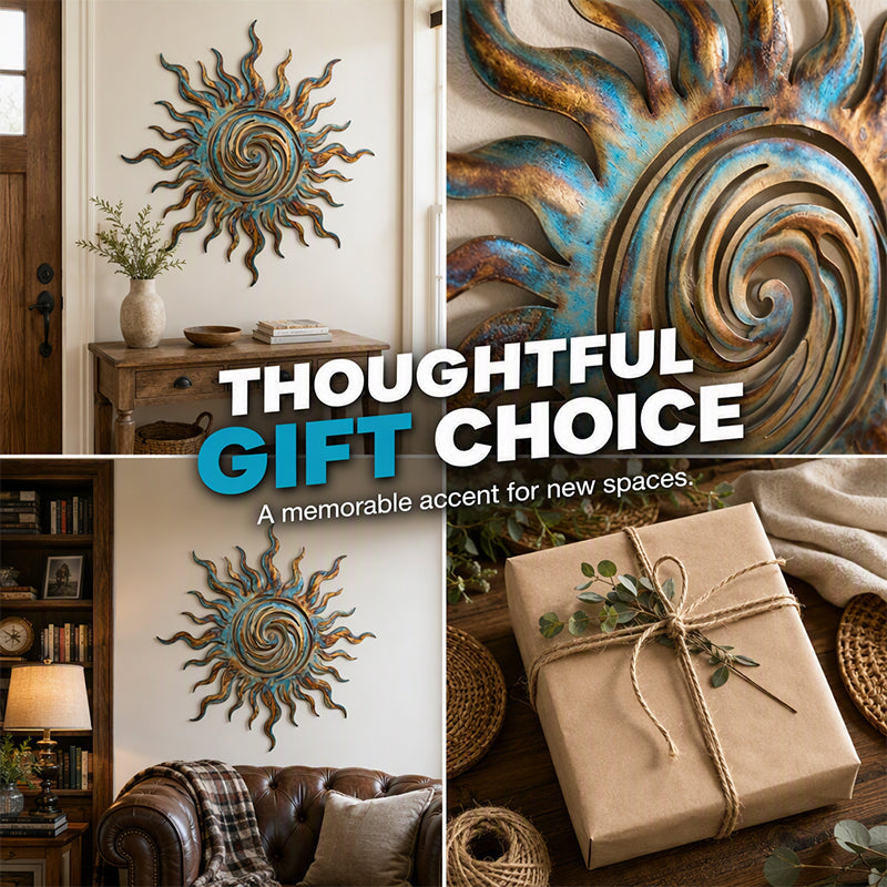 ☀️ Save 49%! 🖼️ Metal Sun Wall Art – Silhouette design, rustic & decorative ✨