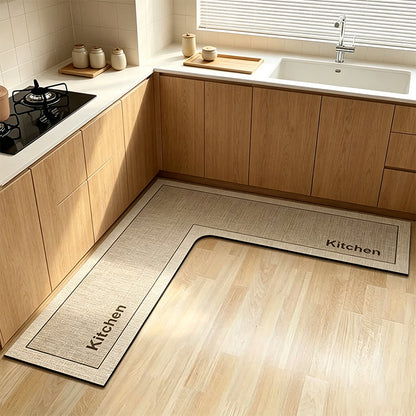 🎉2026 Sale Over 17,000 Sold! 🔥49% OFF! 🧊💧 Stop slipping on wet kitchen floors — this L-shaped mat absorbs water and oil fast, stays put, and cushions your feet while you cook. 🏠