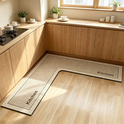 🎉2026 Sale Over 17,000 Sold! 🔥49% OFF! 🧊💧 Stop slipping on wet kitchen floors — this L-shaped mat absorbs water and oil fast, stays put, and cushions your feet while you cook. 🏠