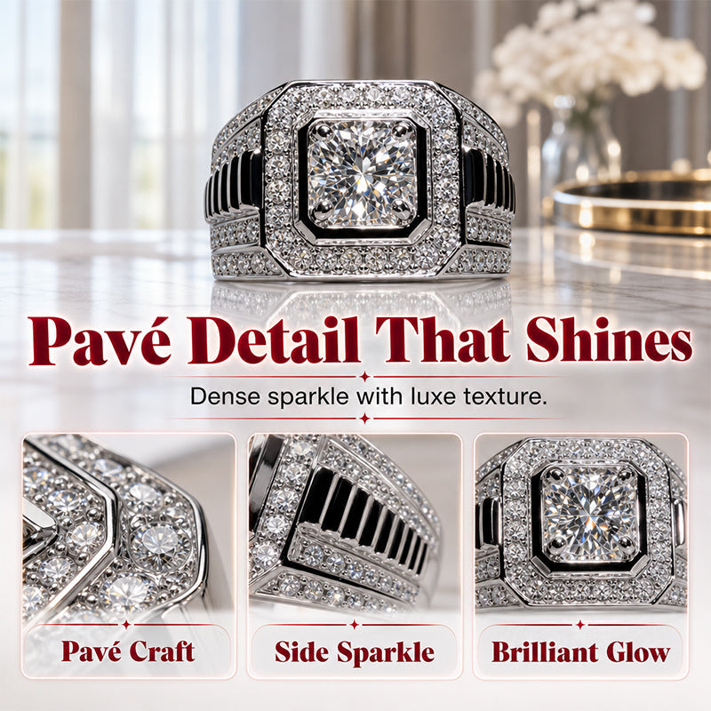 🎁2026 New Arrivals 49% OFF💥Elegant Sparkly Square Halo Ring