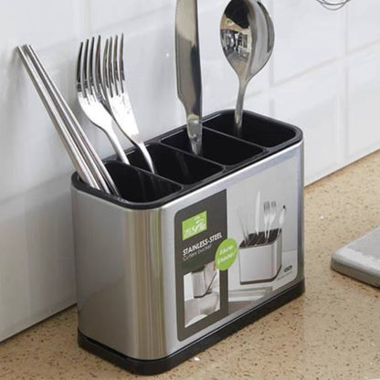 🍴 LIMITED‑TIME 49% OFF! ⚡ Space‑Saving Stainless Steel Kitchen Utensil Holder – Tidy, Drainable, Compact ✨