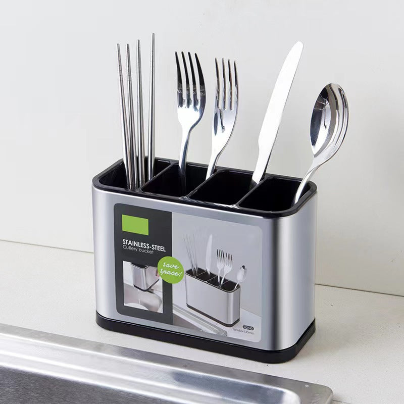 🍴 LIMITED‑TIME 49% OFF! ⚡ Space‑Saving Stainless Steel Kitchen Utensil Holder – Tidy, Drainable, Compact ✨