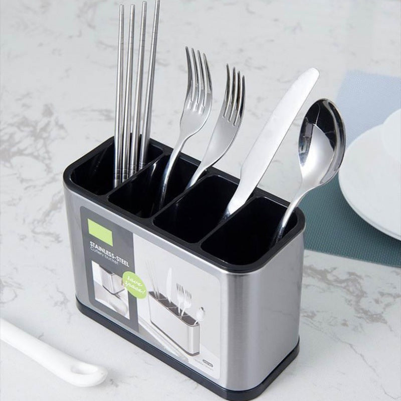 🍴 LIMITED‑TIME 49% OFF! ⚡ Space‑Saving Stainless Steel Kitchen Utensil Holder – Tidy, Drainable, Compact ✨