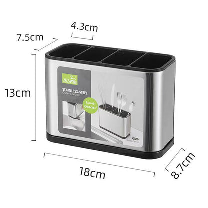🍴 LIMITED‑TIME 49% OFF! ⚡ Space‑Saving Stainless Steel Kitchen Utensil Holder – Tidy, Drainable, Compact ✨