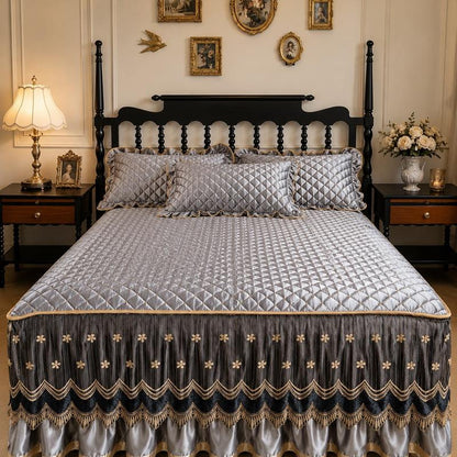 📢📢49% OFF !! ⏰Breathable Quilted Full-Coverage Bed Skirt