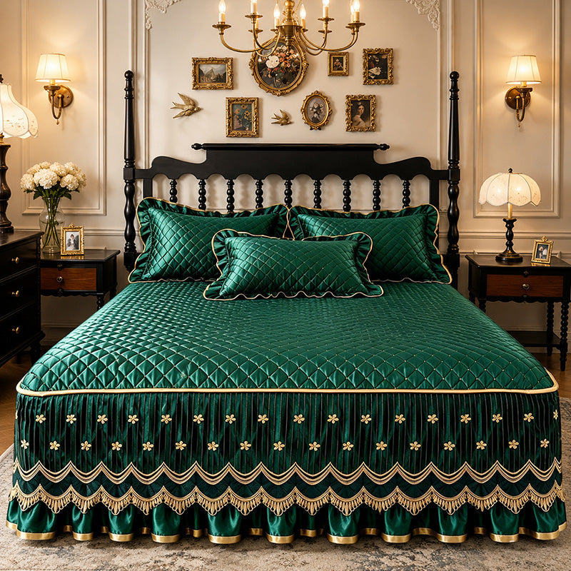 📢📢49% OFF !! ⏰Breathable Quilted Full-Coverage Bed Skirt