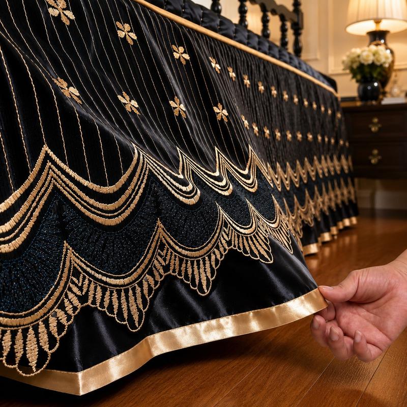📢📢49% OFF !! ⏰Breathable Quilted Full-Coverage Bed Skirt