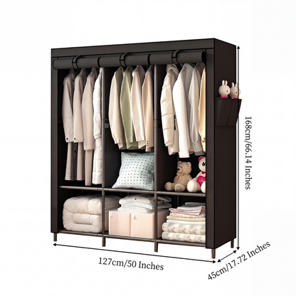 ⏳🔥LIMITED-TIME 49% OFF! ⏰Easy-to-assemble non-woven fabric wardrobe