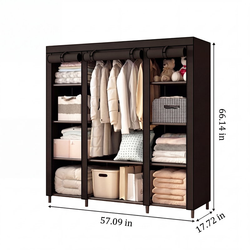 ⏳🔥LIMITED-TIME 49% OFF! ⏰Easy-to-assemble non-woven fabric wardrobe