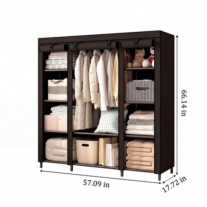 ⏳🔥LIMITED-TIME 49% OFF! ⏰Easy-to-assemble non-woven fabric wardrobe