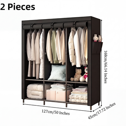 ⏳🔥LIMITED-TIME 49% OFF! ⏰Easy-to-assemble non-woven fabric wardrobe