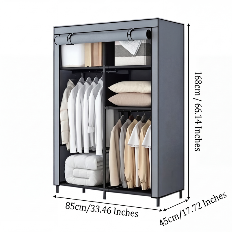 ⏳🔥LIMITED-TIME 49% OFF! ⏰Easy-to-assemble non-woven fabric wardrobe
