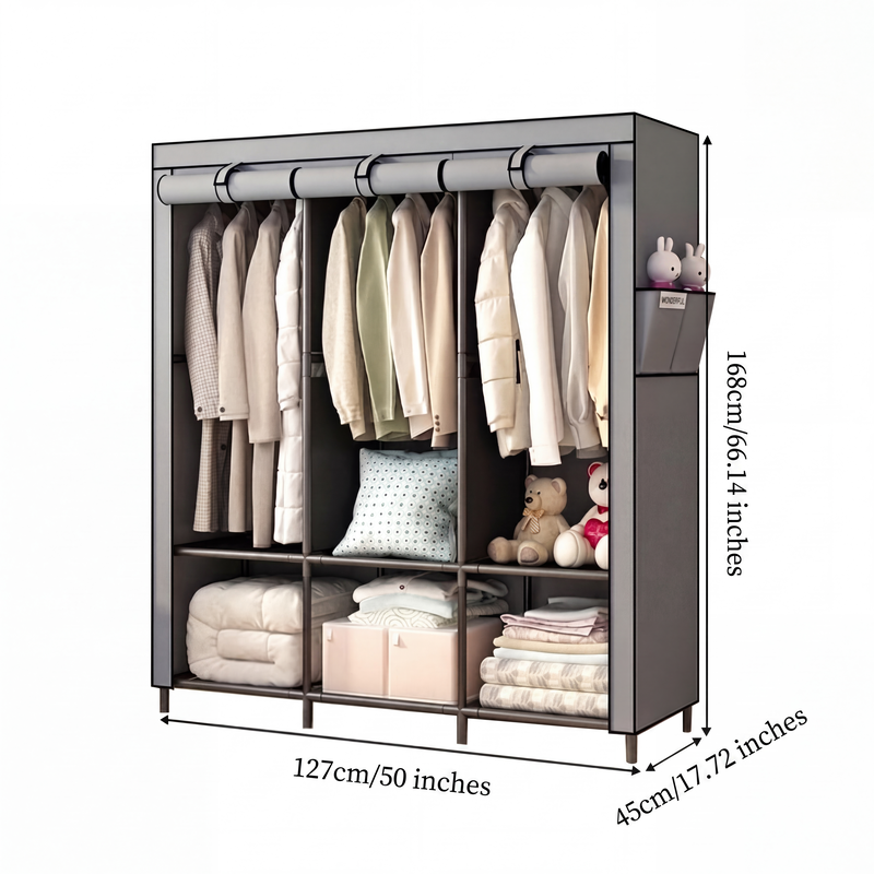 ⏳🔥LIMITED-TIME 49% OFF! ⏰Easy-to-assemble non-woven fabric wardrobe