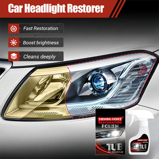 ⏳🔥LIMITED-TIME 49% OFF! ⏰180ml Professional Car Headlight Restorer with Sponge💡