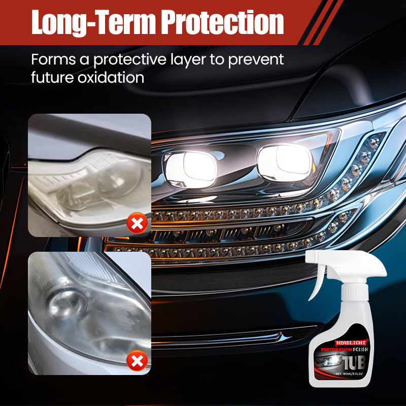 ⏳🔥LIMITED-TIME 49% OFF! ⏰180ml Professional Car Headlight Restorer with Sponge💡