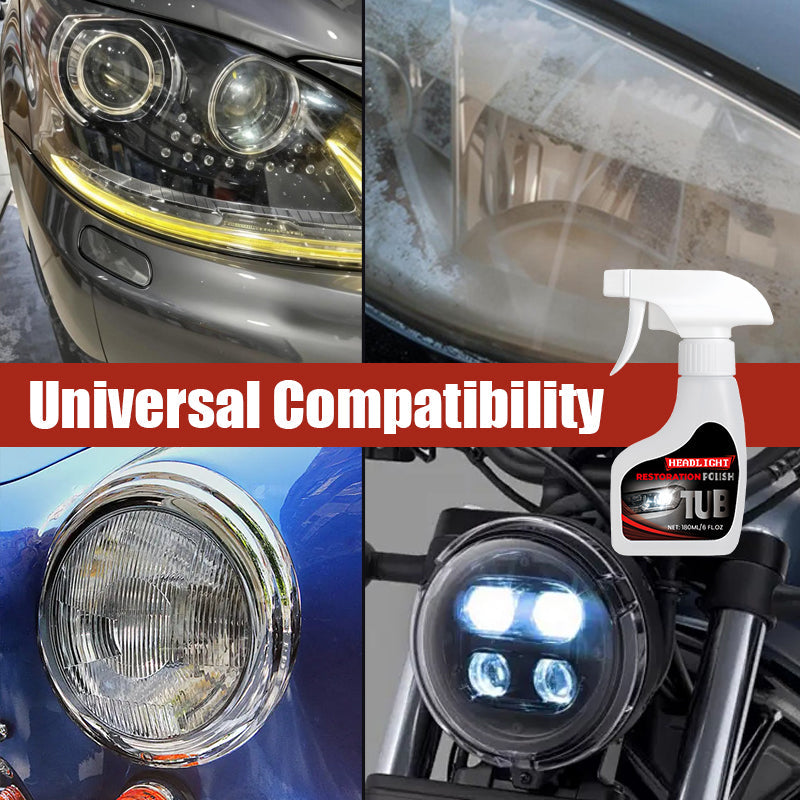 ⏳🔥LIMITED-TIME 49% OFF! ⏰180ml Professional Car Headlight Restorer with Sponge💡