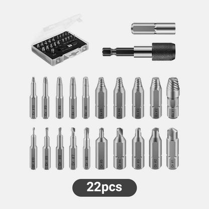 🔩 Save 49%! ⚡ 22PCS Screw Extractor Set – Alloy steel, removes rusted & stripped bolts ✨