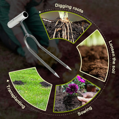 📢📢49% OFF !! ⏰Compact 2-Tooth Garden Weed Puller Tool
