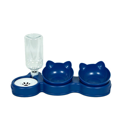2-in-1 Ergonomic Elevated Tilted Pet Bowl