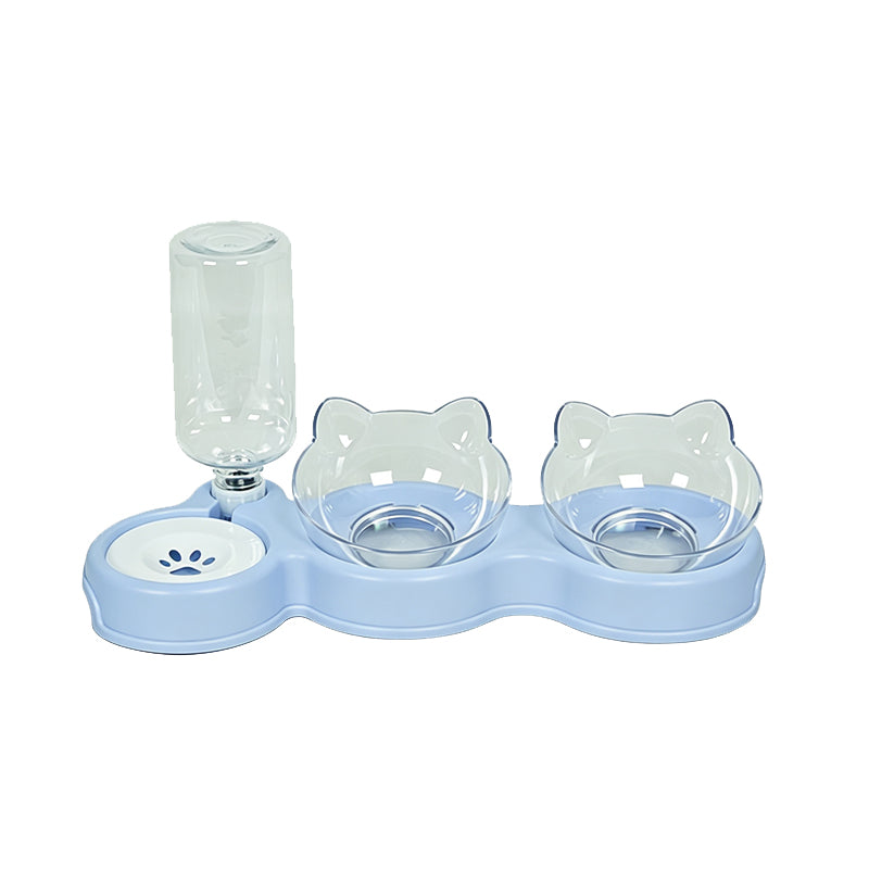 2-in-1 Ergonomic Elevated Tilted Pet Bowl
